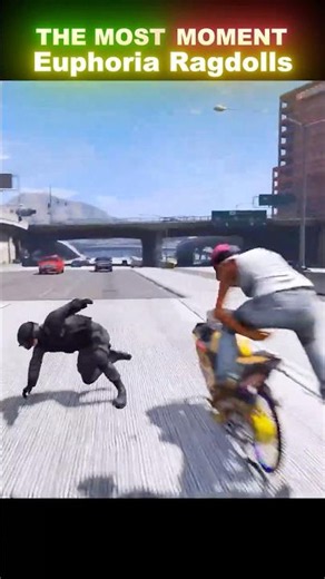 Euphoria Ragdolls Moments Accident Scene | GTA 5 #gta #ragdolls #euphoriaphysics