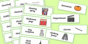 Three Syllable CL Word Cards