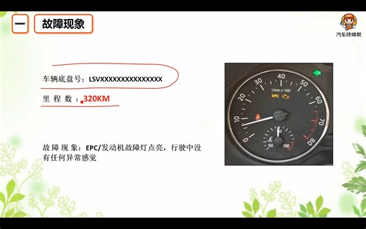 EPC和发动机故障灯同时点亮，教读数据流找故障点