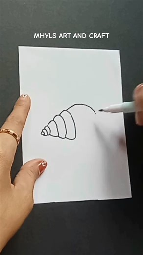 Learn on How to Draw a Shell #drawing #art #trending #viral #shorts