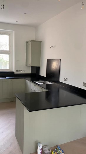 Midnight (Black Tiny Sparkle) #quartz worktops #template #manufactured #fitted by London Kitchen Worktops #white #blue #kitchen #worktops #granite #natural #interior #interiors #interiordesigner #interiordesign #home #homes #homedecor #decor #homeinspo #luxurylifestyle #luxury #luxuryhomes #luxuryhome #london #kent #surrey #essex #chef #cook #cooking #londonkitchen #londonkitchenworktops #stone | London Kitchen Worktops