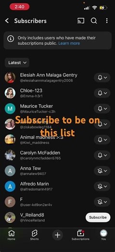 Sub to be on this list