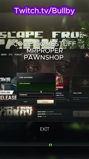 THREE NEW CODES FOR TARKOV #escapefromtarkovbeginnersguide #tarkovgame #escapefromtarkov