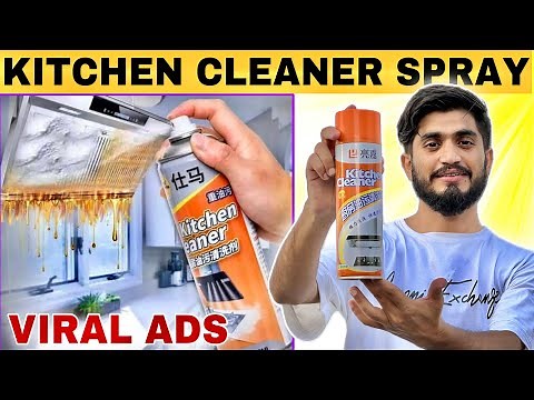 Viral Kitchen Cleaner Spray Review || Oil & Grease Stain Remover Stove & Chimney Cleaner Spray