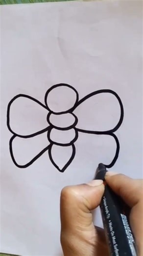 How to draw easy butterfly #youtubeshorts #drawing #shortvideo