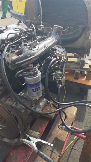 #autoparts Lot Ka Maal: Japanese Engine Testing! 🛠️​Fresh Arrival: Powerful Diesel Engine Start 🔥