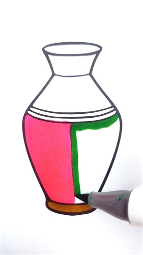 coloring flower pot #coloringadventure #art #painting