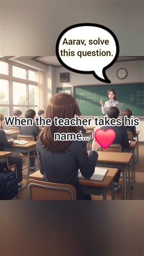 “When the Teacher Calls His Name… | School Crush POV 💓 | Emotional Shorts#shorts #crush#love #anime”