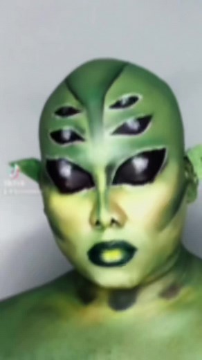 Creative Alien Face Paint Design Tutorial