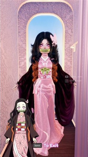 NEZUKO OUTFIT TUTORIAL IN DTI!!💗 #dresstoimpress