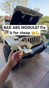 Get rid of the ABS lights in your jeep Wrangler and save money