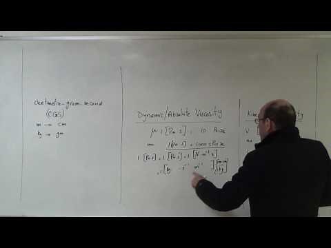 CGS System of Units for Viscosity (the centiPoise and centiStoke), 22/2/2017