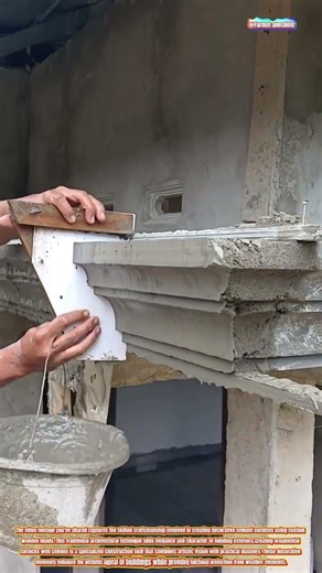 The Art of Creating Decorative Cement Cornices with Custom Wooden Molds