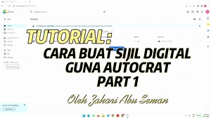 Cara Buat Sijil Digital Guna Autocrat Part 1