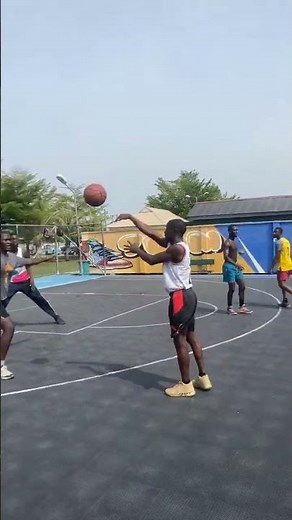 Suspenseful 3 on 3 Basketball Game on Outdoor Court