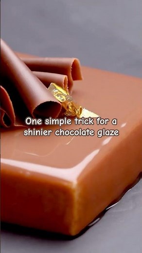 One Simple Trick for a Shinier Chocolate Glaze #desserts