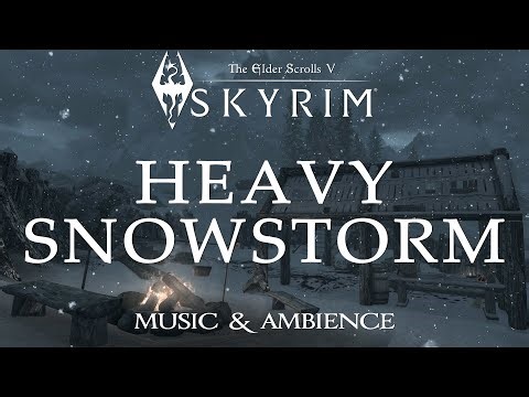 Heavy Snowstorm in Tundra | Skyrim Winter Ambience | Skyrim / Elder Scrolls Music & Ambience