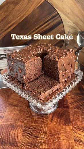 Yes, this cake is typically made in a jelly roll pan, but I've adapted this beloved cake for our square pan with the same dense, sweet chocolatey flavor and fudgy icing studded with pecans. Recipe in comments! | Old Country Kitchenware