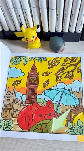 Big Ben Coloring Before & After 🍂✨