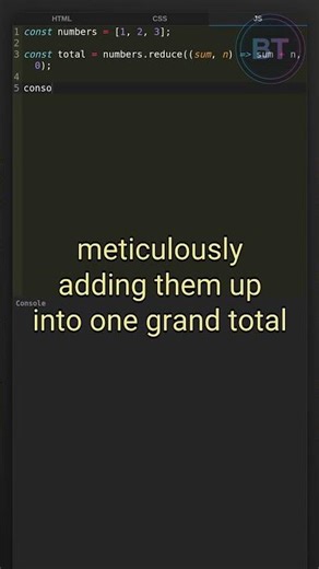 JavaScript reduce() Made Simple 🤯 #javascript