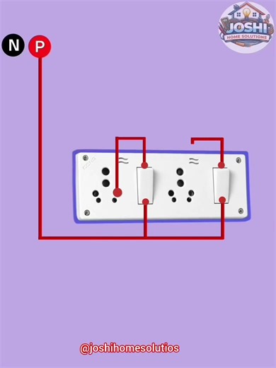 2 switch 2 sockets conection #electrical #wiring #shorts