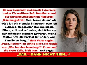 Der Gerichtsvollzieher stand morgens mit Räumungstitel vor meiner Tür—meine gierigen Eltern logen...
