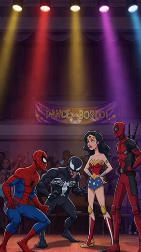 Concurso de Dança dos Super-Heróis #fyp #ia #iaart #animatoons #2danimation