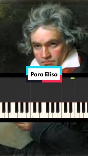 Tema clásico de piano, Para Elisa. #paraelisa #bethoven #pianotutorial #piano #musicaclásica #pianofacil