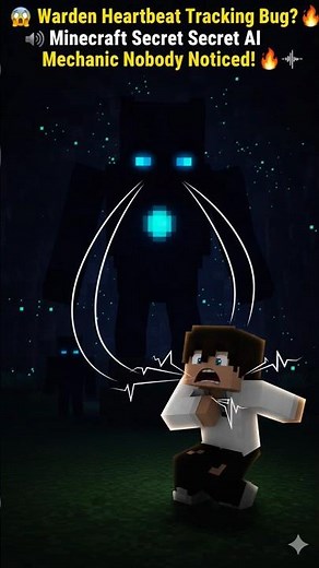 😱 Warden Heartbeat Tracking Bug?! | Minecraft Secret AI Mechanic Nobody Noticed #shorts
