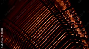 Close up of vintage typewriter letters and symbols with golden light. Antique Typewriter