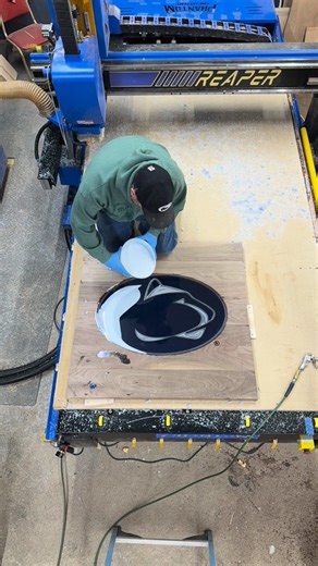 Liberty Lumber Products on Instagram: "Where Craftsmanship Meets Penn State Tradition” @pennstate table build #pennstate #table #psu"