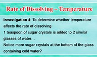 Rate of Dissolving - Temperature ( Video ) | Chemistry
