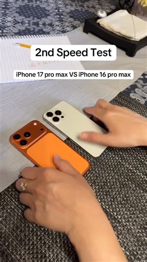 Best Tech & Social Hacks on Instagram: "Just to make sure I did a 2nd speed test between iPhone 17 pro max and iPhone 16 pro max. #iphone17 #iphone17promax #iphone17air #ios26"