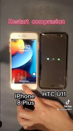 comparison HTC U11 vs IPhone 8 Plus Test boot faster #iphone #htc #htcu11 #iphone8plus #shorts