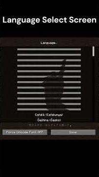 BadApple on Minecraft Language Select Screen #minecraft