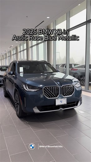 Take a look at this #2025BMWX3 in Arctic Race Blue Metallic on our showroom floor! 🩵 With its standout color, clean design, and the performance BMW is known for, this X3 makes a strong impression from every angle. Unlock #NewBMW savings and explore our inventory in #BloomfieldHillsMI. Call 844-462-3907 to schedule your test drive today! https://bit.ly/45q4esI #BMWOfBloomfieldHills #BMWDealerNearMe #BirminghamMI #MetroDetroit #UltimateDrivingMachine #BMWX3 #2026BMW | BMW of Bloomfield Hills
