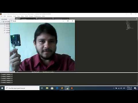 Leer CodigoQr y Codigo de barras con Python-Opencv y Arduino.