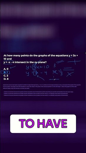 Equation Intersection: How to Solve and Find 1 Point