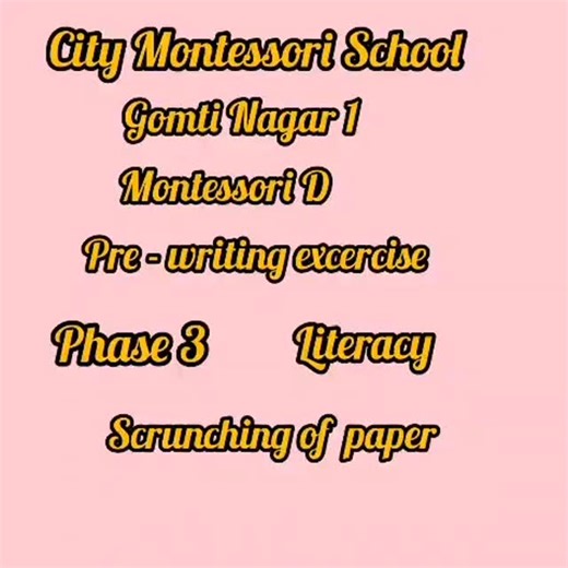 Cms Gomti Nagar I on Instagram: "Campus – Gomti Nagar 1 Class – Montessori Topic : Literacy (Pre-Writing Skills) Learning Outcome: Montessori learners actively engaged in a pre-writing skill exercise to strengthen fine motor muscles and hand control. They used newspaper to scrunch the paper and then made paper balls out of it, which helped improve finger strength, grip, and hand–eye coordination. The activity supported writing readiness while enhancing focus and confidence in a joyful and hands-