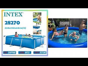 INTEX 28270 Small Rectangular Metal Frame Pool Owner's Manual - Installation and Safety Guide