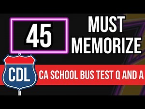 California CDL School Bus Test Questions And Answers 2024 (CA Study Guide & Practice Written Exam)