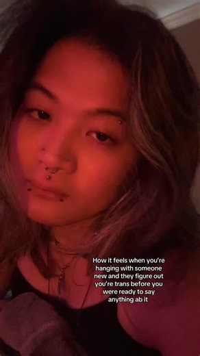 Owl on Instagram: "Happened a few times already— noticing their face change and suddenly they’re standing a shoulder length or two away 🥲 Normalize trans people’s existence so we can be treated like human beings that we are and not some abomination. Trans assimilation does nothing but keep people from understanding us better. #trans #transfem #mtf #transpride #queer #mtf #queerpride #🏳️‍⚧️"