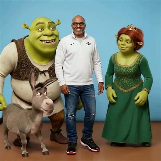 Kickin it with some of my favorite Cartoon movie characters. #pixar #toystory #disney #shrek #donkey