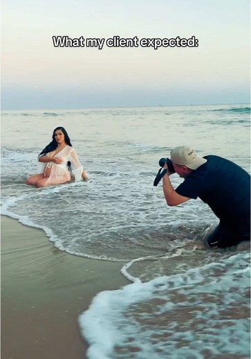 Maternity Photoshoot Expectations vs Reality at the Beach