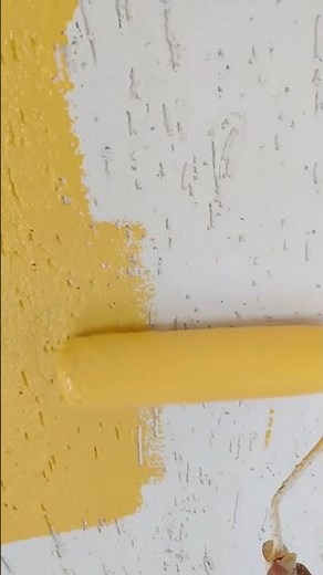 Texture Wall Yellow Paint combination#ytshorts #homedecor #interiordesign