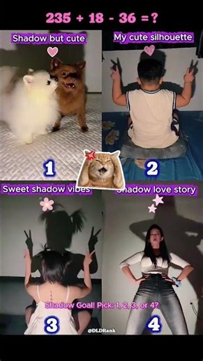 Which Cute Shadow Do You Like? 1–4 👇💖 #trending #music #dance