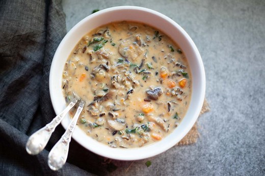 Instant Pot Mushroom Wild Rice Soup