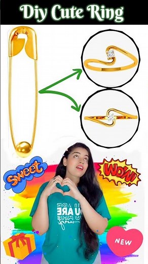 😍 DIY Safety Pin Ring 😍| How to Make a Ring with Safety Pin | festival craft ideas #kateyegirl
