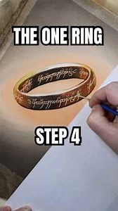 The One Ring: Gouache Painting / Step 4: Elven Script #gouache #illustration #thelordoftherings