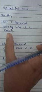 SQL Part-8 Malayalam video First and Last record retrieving and Random record retrieving #sqldb